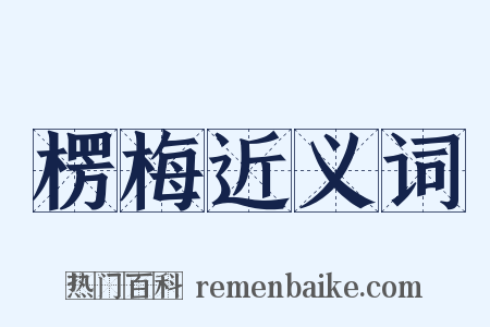 楞梅近义词是什么意思的图片